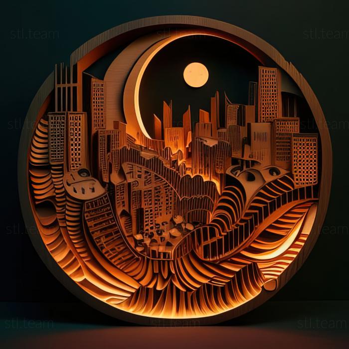 3D модель Ночной город (STL)